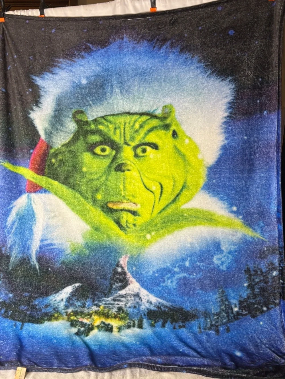 Vintage Jim Carrey How The Grinch Stole Christmas Throw Blanket 50